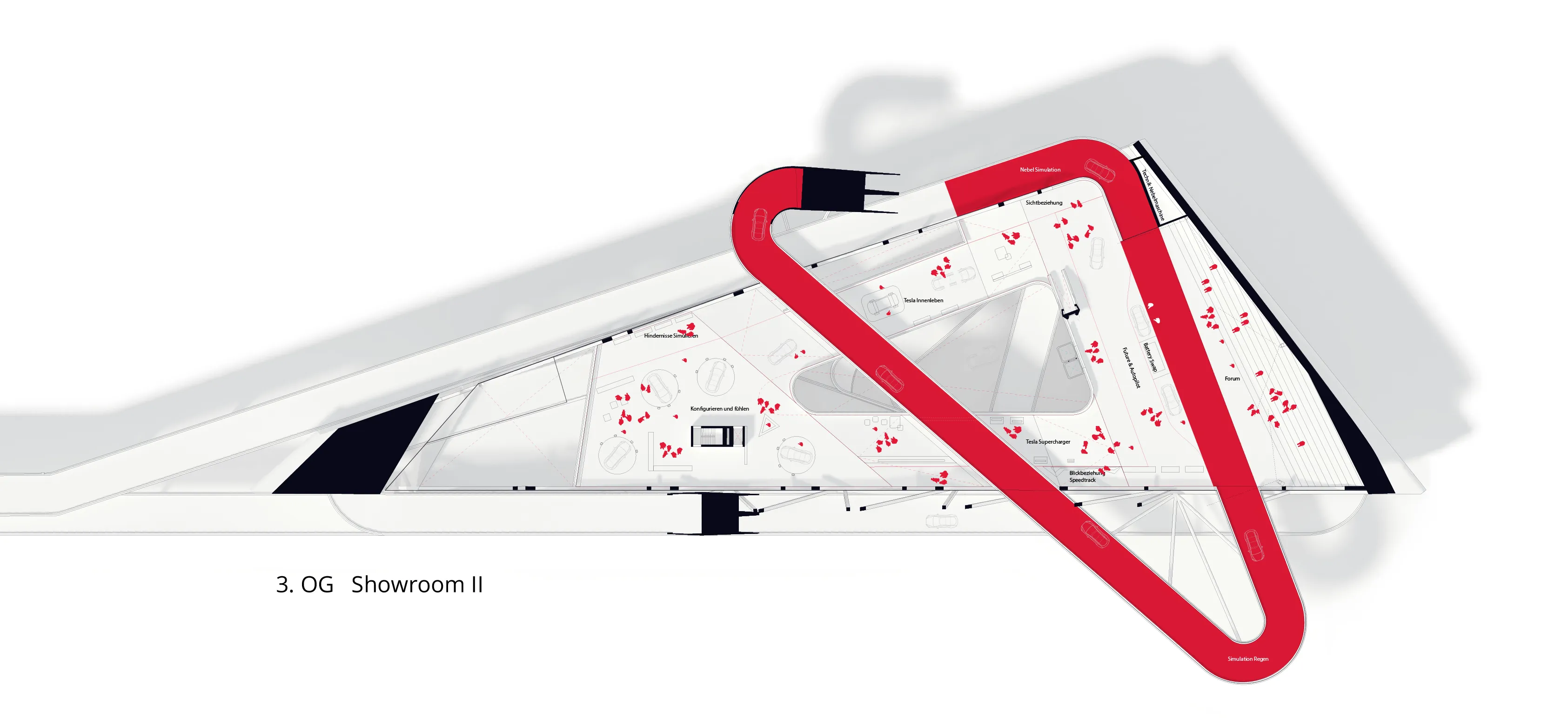Tesla Motors Future: Grundriss 3. Obergeschoss, Showroom II