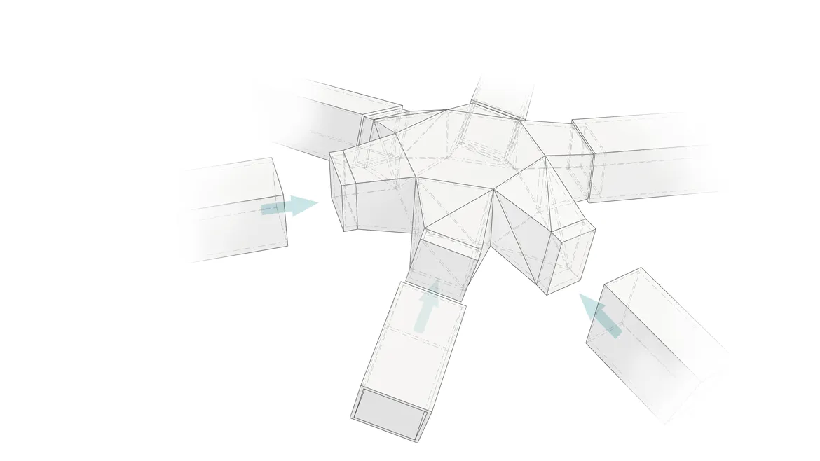 Future Crystal Palace: Konstruktionsdetail Knoten