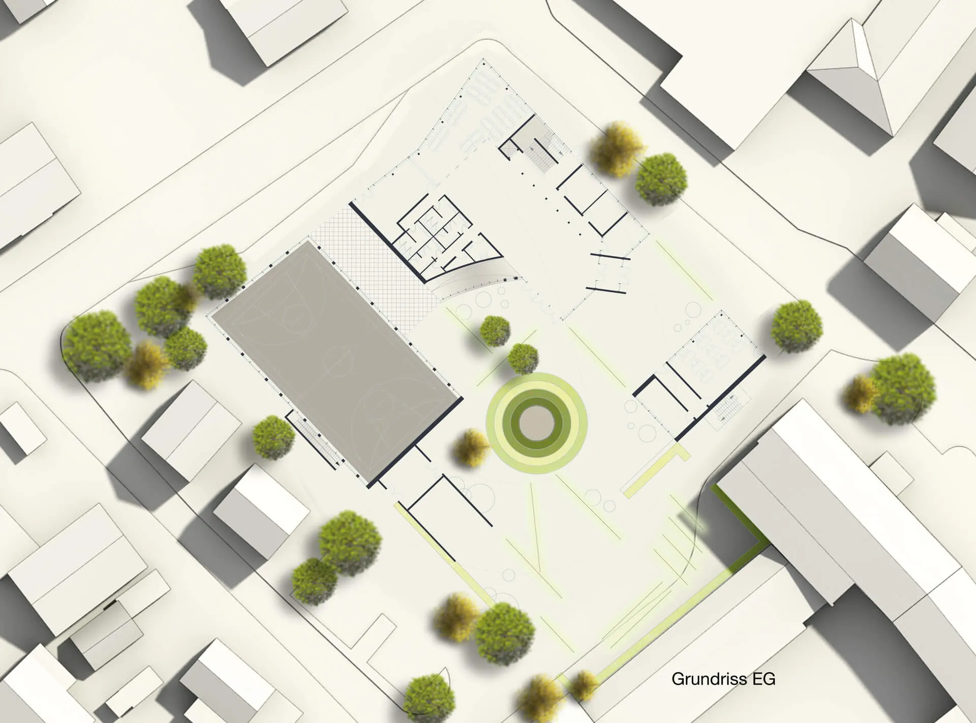 Grundschule Biberach: Grundriss Erdgeschoss