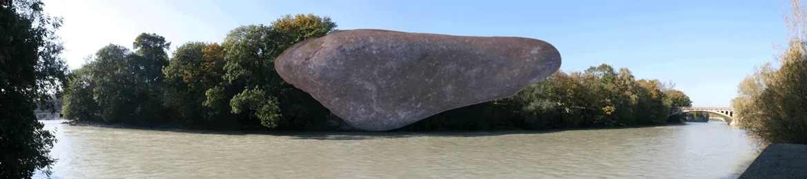 Isar Philharmonie: Formfindung am Isarkiesel, Schritt 1